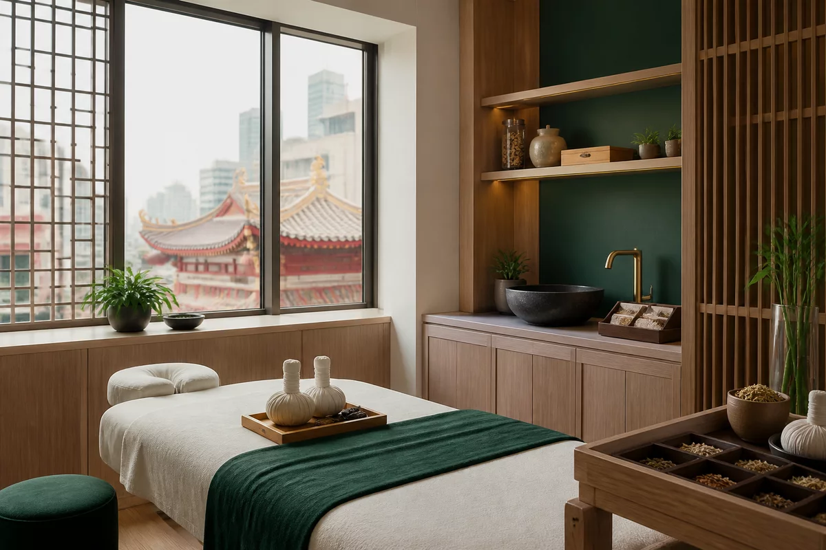 Professional massage and wellness setting for Chinatown Singapore