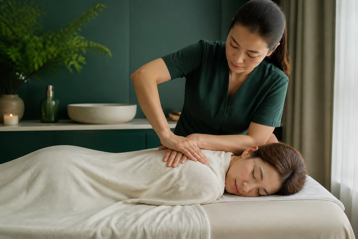 Deep tissue massage professional wellness service in Singapore
