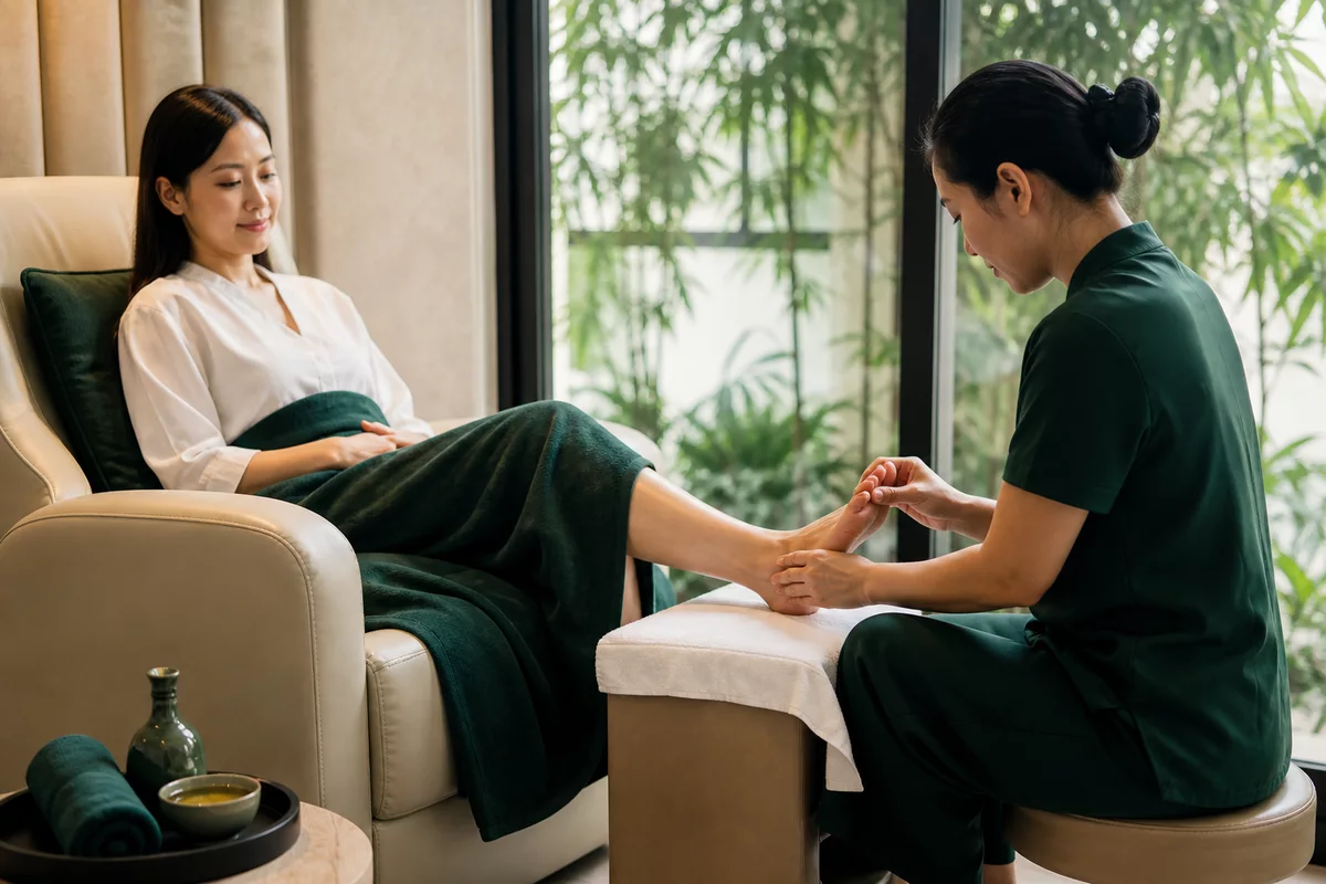 Foot reflexology professional wellness service in Singapore