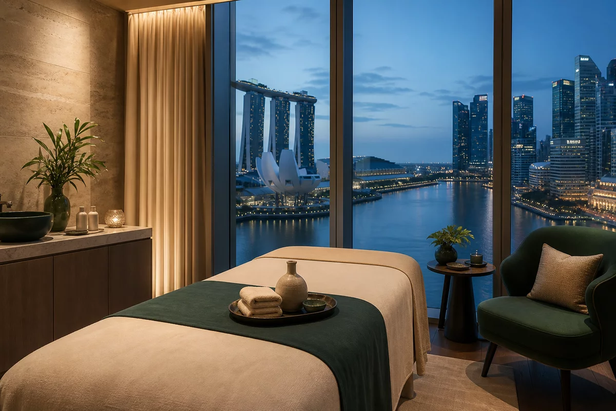 Professional massage and wellness setting for Marina Bay and the CBD Singapore