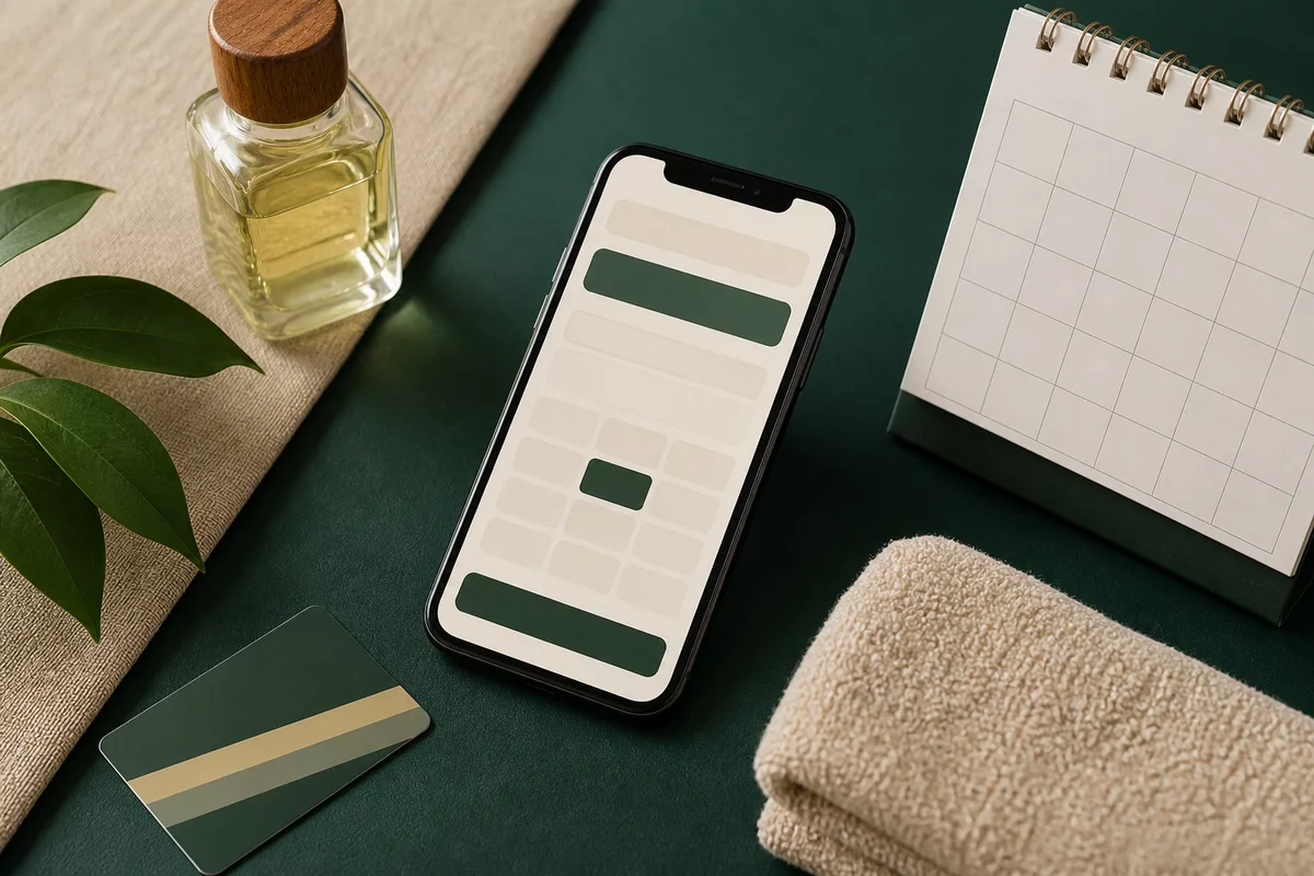 Singapore massage online booking with a calendar and wellness items